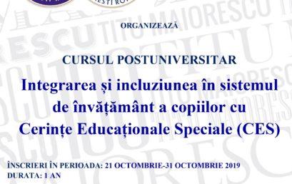 POST-UNIVERSITY COURSE “INTEGRATION AND INCLUSION IN THE EDUCATION SYSTEM OF CHILDREN WITH SPECIAL EDUCATIONAL REQUIREMENTS (ESC)”