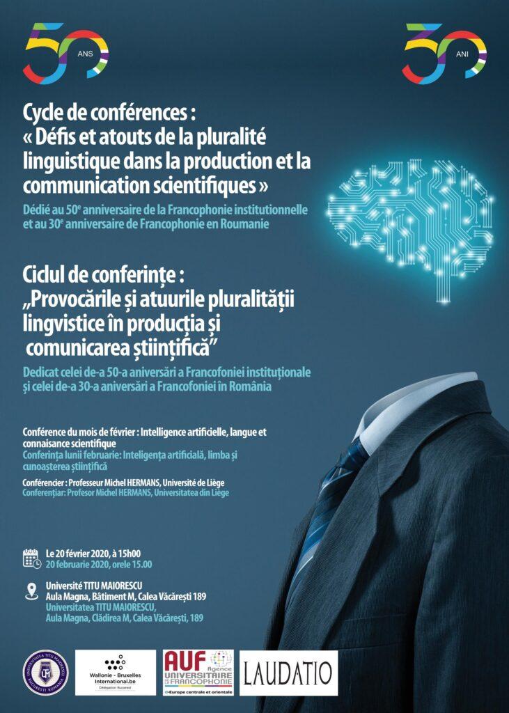 Cycle de conférences «Défis et atouts de la pluralité linguistique dans la production et la communication scientifiques» sous la direction du Professeur Maria NICULESCU