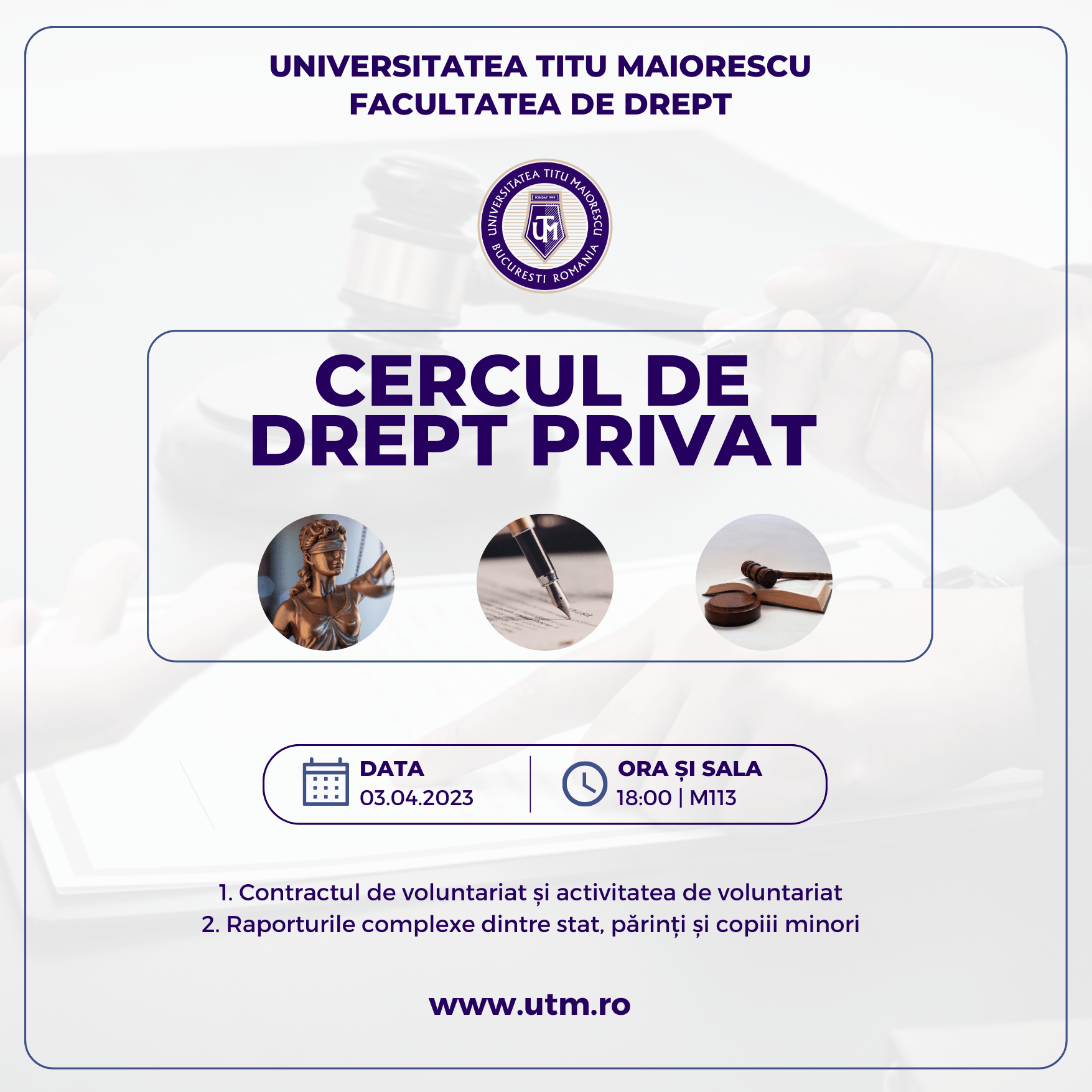 Cerc Drept Privat Universitatea Titu Maiorescu