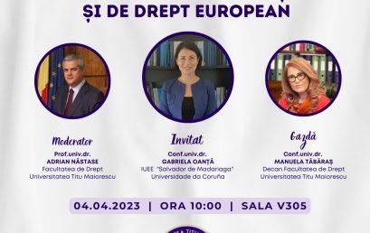 UTM – Facultatea de Drept – Studiile de Drept Internațional și Drept European