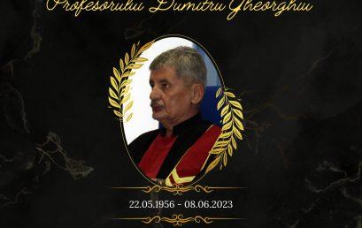Universitatea Titu Maiorescu deplânge plecarea dintre noi a Profesorului Dumitru Gheorghiu