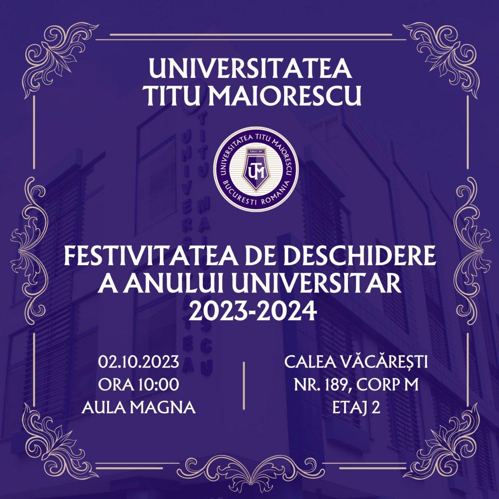 Majestatea Sa Margareta și Alteța Sa Regală Principele Radu  vor deschide Anul Universitar la Universitatea Titu Maiorescu