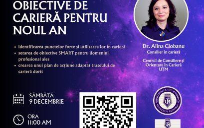 Workshop CCOC  – Obiective de carieră pentru Noul An