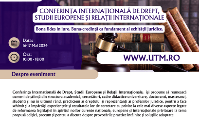 Conferinţa Internaţională De Drept, Studii Europene Şi Relaţii Internaţionale, Ediția A XII-A