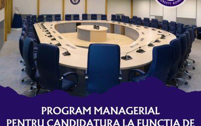 Program Managerial Pentru Candidatura la Funcția de Rector al Universității Titu Maiorescu București, 2024-2029