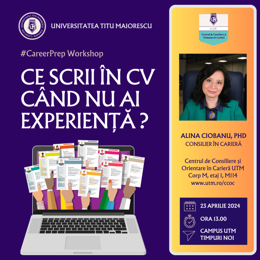 #CareerPrep. Ce scrii în CV când nu ai experiență?