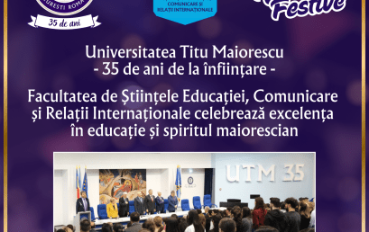 Universitatea Titu Maiorescu, 35 de ani de la înființare – Facultatea de Științele Educației, Comunicare și Relații Internaționale celebrează excelența în educație și spiritul maiorescian