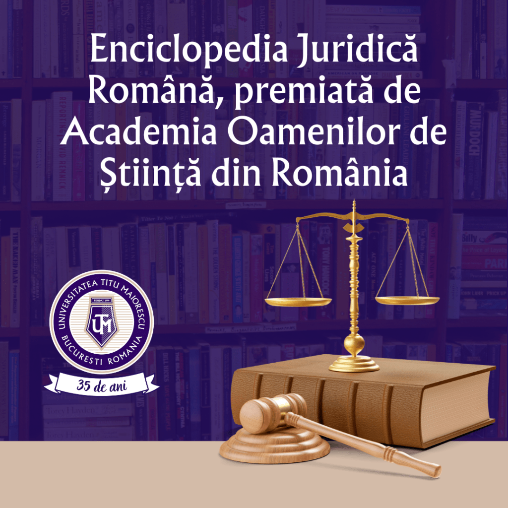 Enciclopedia Juridică Română,  premiată de Academia Oamenilor de Știință din România
