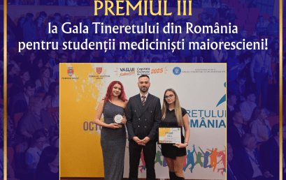 Premiul III la Gala Tineretului din România pentru studenții mediciniști maiorescieni! Premiul III la Gala Tineretului din România pentru studenții mediciniști maiorescieni!