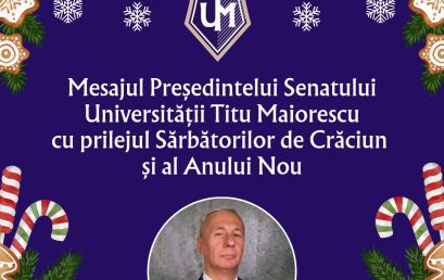 Mesajul Președintelui Senatului Universității Titu Maiorescu  cu prilejul Sărbătorilor de Crăciun și al Anului Nou