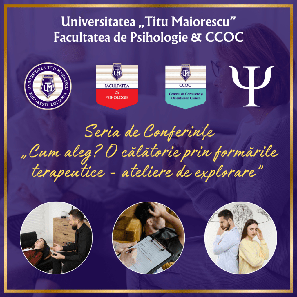 Seria de conferințe „Cum aleg? O călătorie prin formările terapeutice - ateliere de explorare”