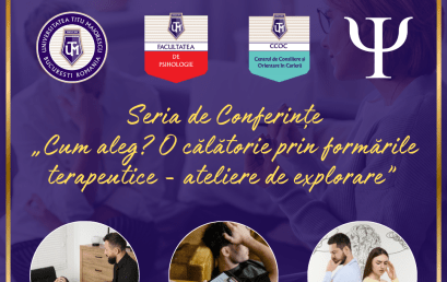 Seria de conferințe „Cum aleg? O călătorie prin formările terapeutice – ateliere de explorare”