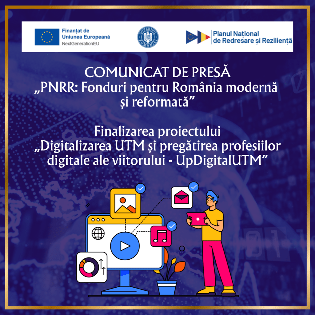 Comunicat de presă „PNRR: Fonduri pentru România modernă şi reformată!”