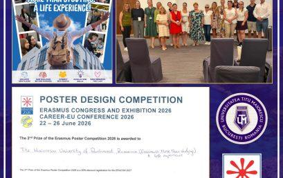 Titu Maiorescu University celebrates second consecutive award at ERACON 2026, winning 2nd Prize in ERASMUS Poster Design Competition!
