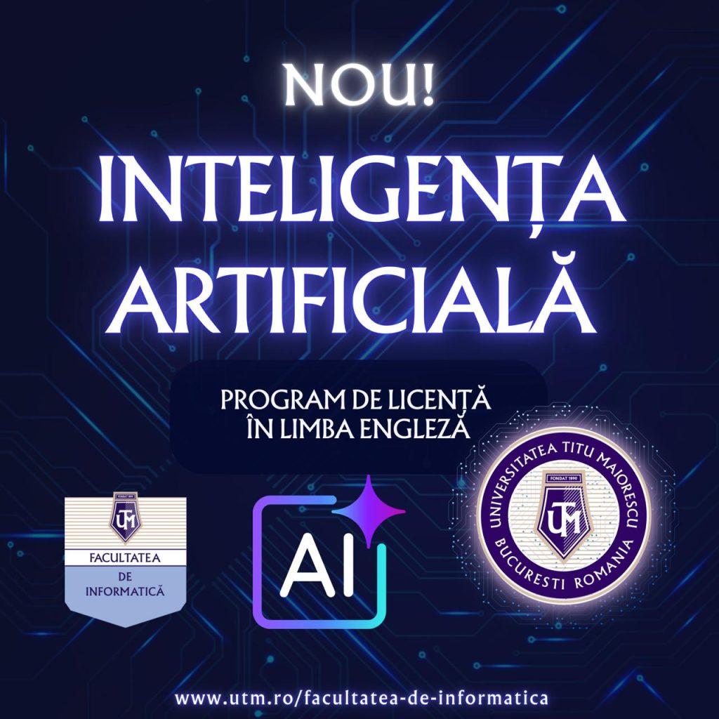 Inteligență Artificială — în limba engleză, un nou program de licență la Facultatea de Informatică a UTM
