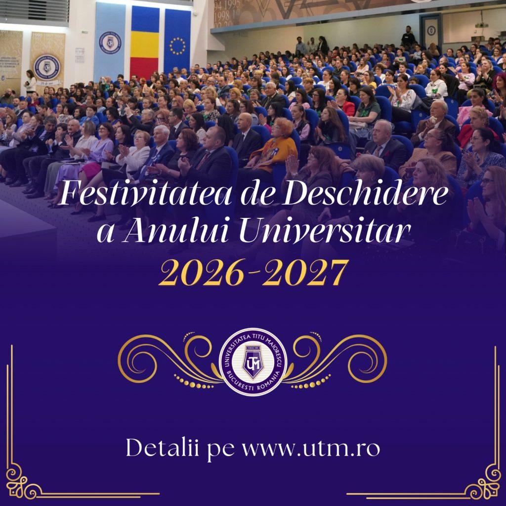 Universitatea Titu Maiorescu deschide oficial anul universitar 2026–2027