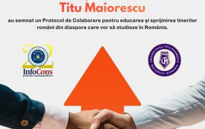 Universitatea Titu Maiorescu și InfoCons Protecția Consumatorilor au semnat un Protocol de Colaborare pentru educarea și sprijinirea tinerilor români