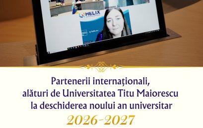 Partenerii internaționali, alături de Universitatea Titu Maiorescu la deschiderea noului an 2026-2027