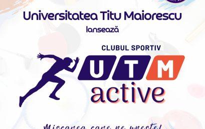 Universitatea Titu Maiorescu lansează Clubul Sportiv UTM Active!