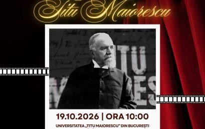 Universitatea Titu Maiorescu din București găzduiește proiecția filmului documentar dedicat personalității lui Titu Maiorescu