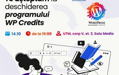 Facultatea de Informatică anunță lansarea programului WordPress Credits printr-un eveniment organizat de UTM pe 14 octombrie 2026