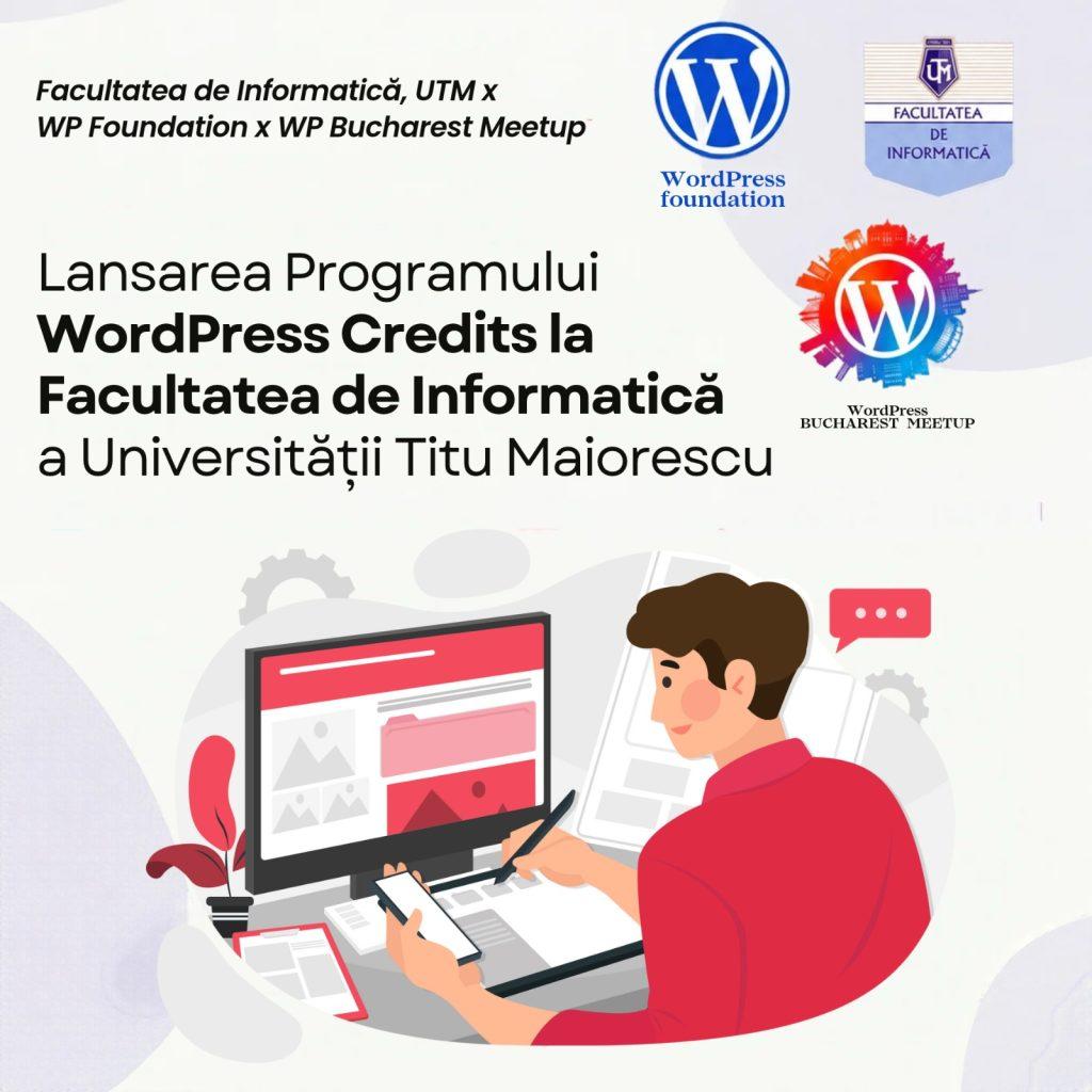 Lansarea Programului WordPress Credits la Facultatea de Informatică a Universității Titu Maiorescu