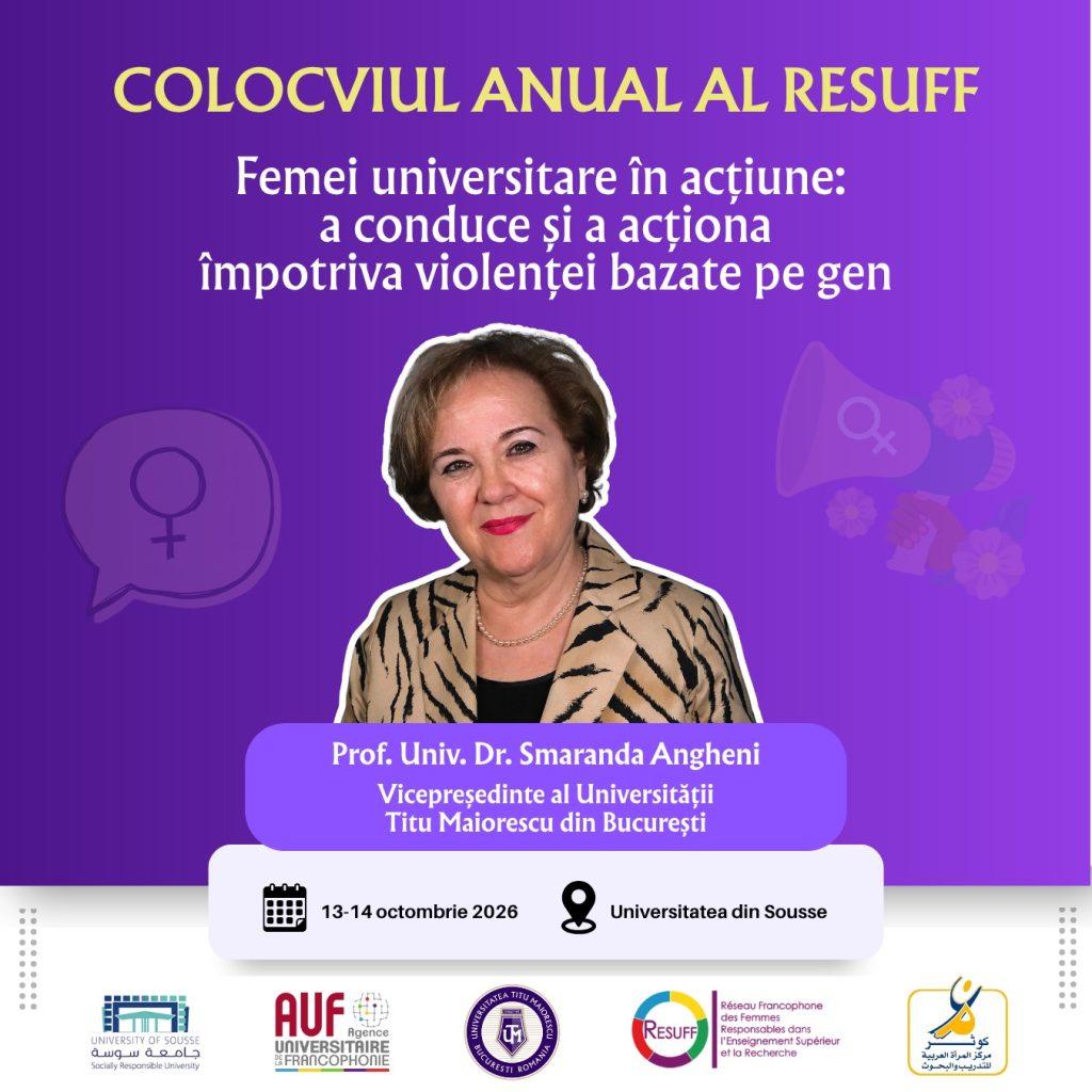 Colocviul anual al Resuff: Femei universitare în acțiune: a conduce și a acționa împotriva violenței bazate pe gen