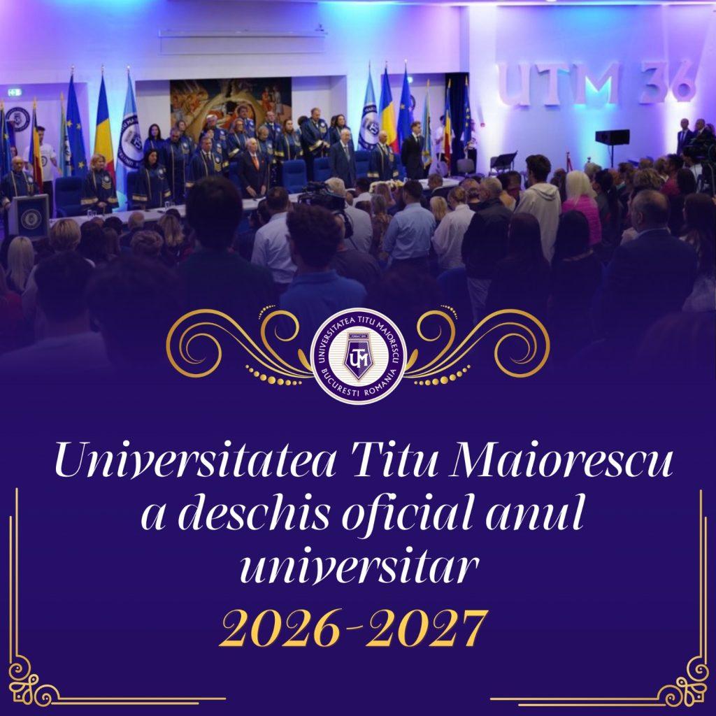 Universitatea Titu Maiorescu a deschis oficial anul universitar 2026-2027